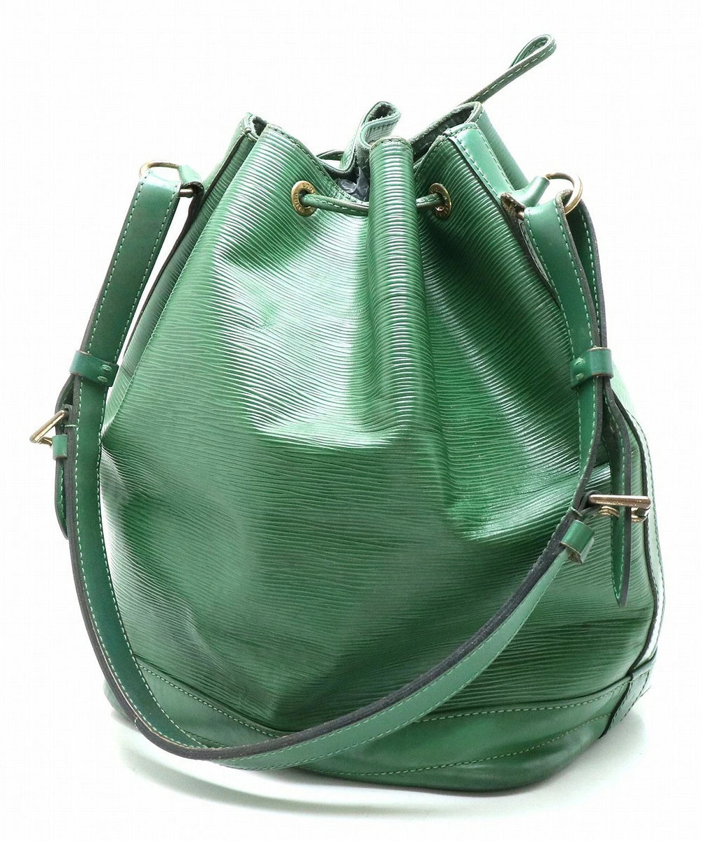 Louis Vuitton Green Leather Borneo Shoulder Epi s Bag Hobo Noe Green